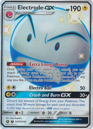 Pokemon - Electrode GX - SV57/SV94 - Shiny Ultra Rare - Hidden Fates Series