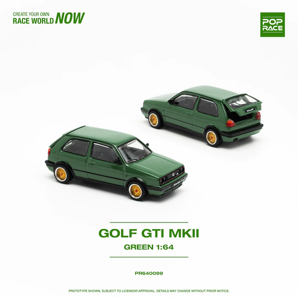 Pop Race - Volkswagen Golf GTI MKII - Oak Green *Pre-Order*