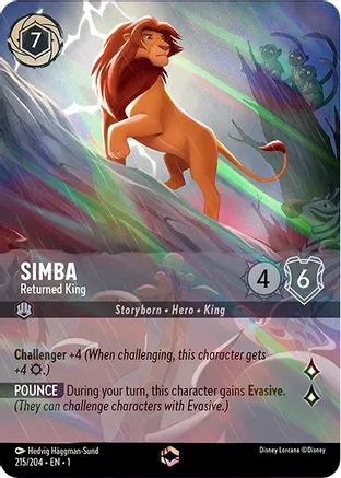 Lorcana - Simba (Returned King) - 215/204 - Enchanted - The First Chapter