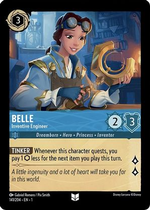 Lorcana - Belle (Inventive Engineer) - 141/204 - Uncommon - The First Chapter