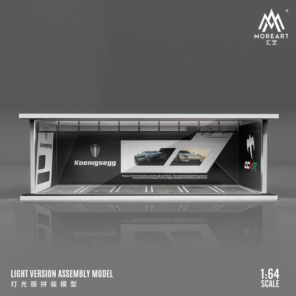 MoreArt - Koenigsegg Parking Lot Scene Diorama w/ Led Lighting