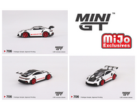 Mini GT - Porsche 911 (992) GT3 RS – Weissach Package White with Pyro Red *Pre-Order*