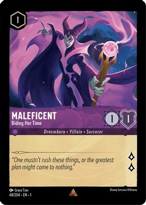 Lorcana - Maleficent (Biding Her Time) - 48/204 - Rare - The First Chapter
