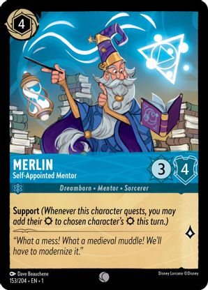 Lorcana - Merlin (Self-Appointed Mentor) - 153/204 - Common - The First Chapter