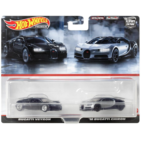 Hot Wheels - Bugatti Veyron & '16 Bugatti Chiron - 2023 Car Culture 2-Pack