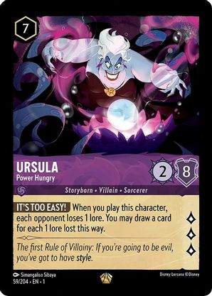 Lorcana - Ursula (Power Hungry) - 59/204 - Legendary - The First Chapter