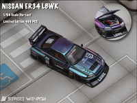 Street Weapon x Ghost Player - LBWK Nissan Skyline ER34 LB-Super Silhouette - Chameleon Purple