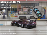 Street Weapon x Ghost Player - LBWK Nissan Skyline ER34 LB-Super Silhouette - Chameleon Purple