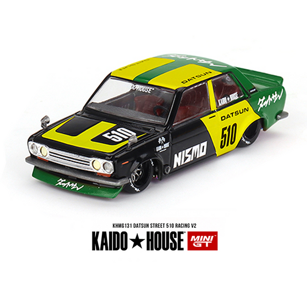 Kaido House x Mini GT - Datsun Street 510 Racing V2 – Black Yellow *Sealed, Possibility of a Chase - Pre-Order*