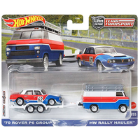 Hot Wheels - '70 Rover P6 Group 2 & Rally Van - 2023 Team Transport Series