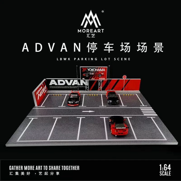 MoreArt - Advan LBWK Parking Lot Scene Diorama w/ Led Lighting