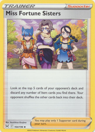 Pokemon - Miss Fortune Sisters - 164/196 - Uncommon - Sword & Shield: Lost Origin Series