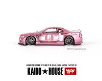 Kaido House x Mini GT - Nissan Skyline GT-R (R34) Kaido Racing Factory V1 – Pink *Sealed, Possibility of a Chase - Pre-Order*