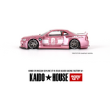 Kaido House x Mini GT - Nissan Skyline GT-R (R34) Kaido Racing Factory V1 – Pink *Sealed, Possibility of a Chase - Pre-Order*
