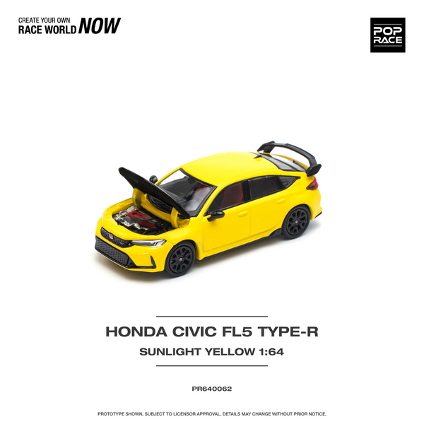Pop Race - Honda Civic (FL5) Type-R - Sunlight Yellow *Pre-Order*