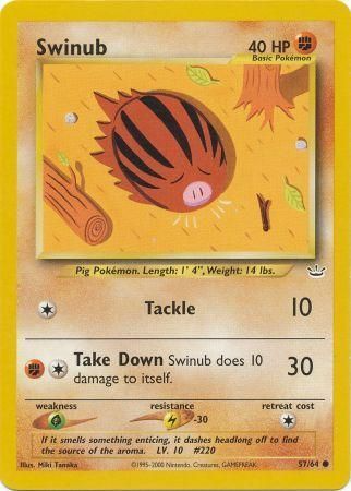 Pokemon - Swinub - 57/64 - Common Unlimited - Neo Revelation Series