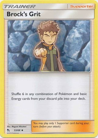 Pokemon - Brock's Grit - 53/68 - Uncommon - Hidden Fates Series