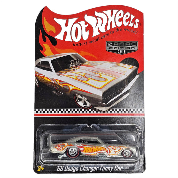 Hot Wheels - '69 Dodge Charger Funny Car  - 2016 Zamac *Walmart Mail-In*