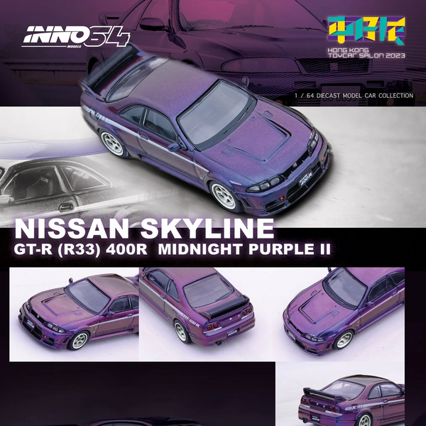 INNO64 - Nissan Skyline GT-R (R33) Nismo 400R - Midnight Purple II *Hong Kong Toy Car Salon 2023 Exclusive*