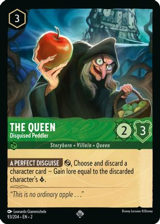 Lorcana - The Queen (Disguised Peddler) - 93/204 - Super Rare - Rise of the Floodborn