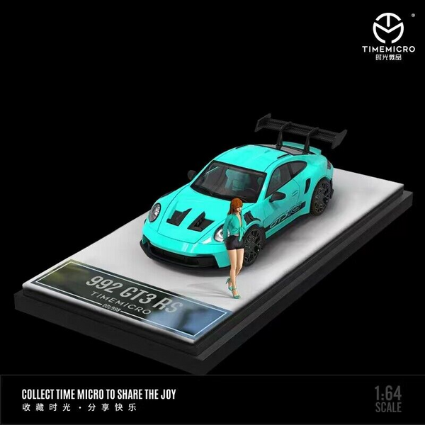 Time Micro - Porsche 911 (992) GT3 RS "Teal" w/ Figure