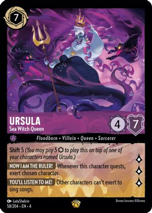 Lorcana - Ursula (Sea Witch Queen) - 58/204 - Legendary - Ursula's Return