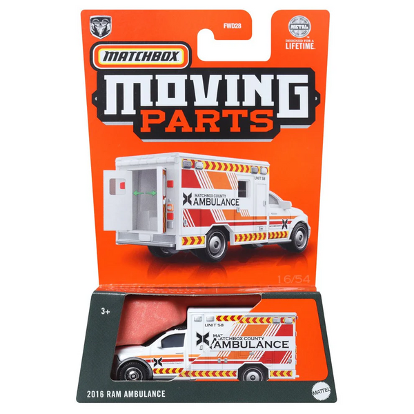 Matchbox - 2016 Ram Ambulance - 2024 Moving Parts Series