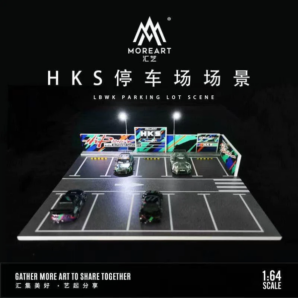 MoreArt - HKS LBWK Parking Lot Scene Diorama w/ Led Lighting