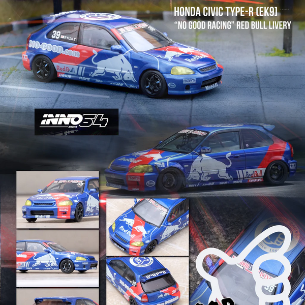 INNO64 - Honda Civic Type-R (EK9) "No Good Racing - Redbull Livery"