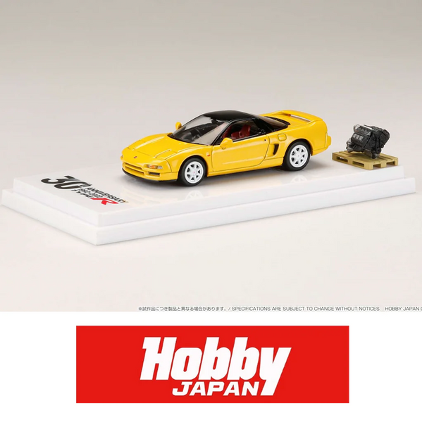 Hobby Japan - 1994 Honda NSX (NA1) Type R 30th Anniversary w/ Engine Display - Pearl Yellow