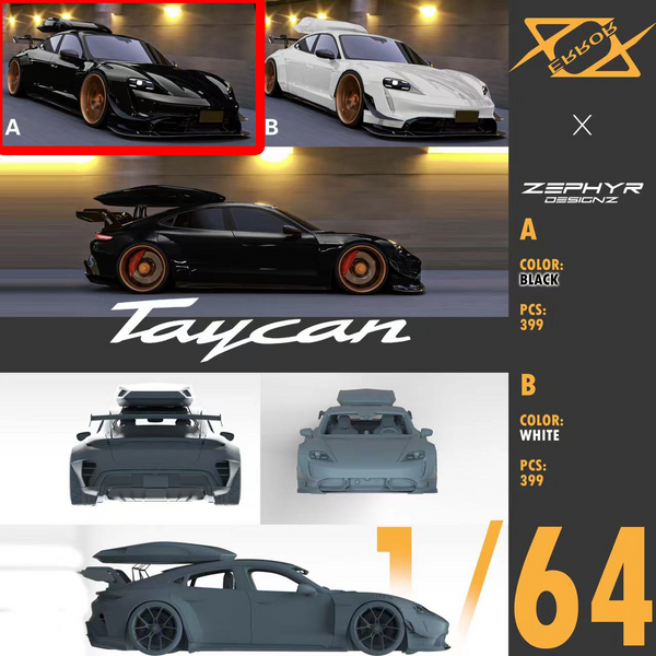 Error 404 x Zephyr - Porsche Taycan w/ Roofbox - Black Version (A) *Pre-Order*