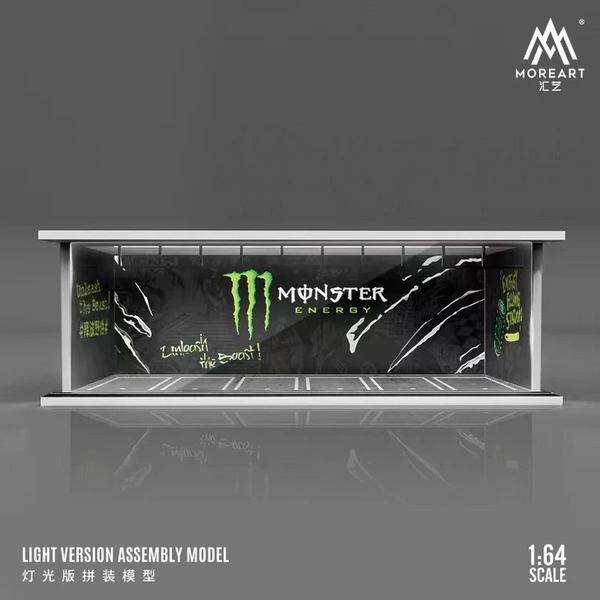 MoreArt - Monster Energy Parking Lot Scene Diorama w/ Led Lighting