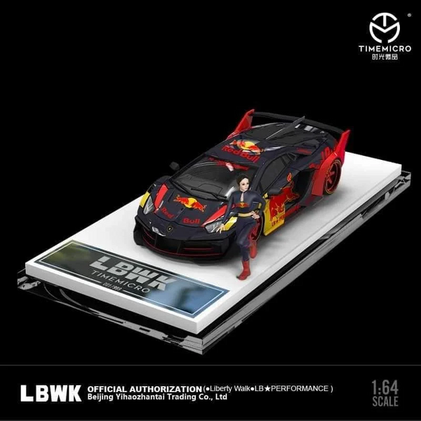 Time Micro - Lamborghini Aventador LBWK GT Evo - Red Bull w/ Figure