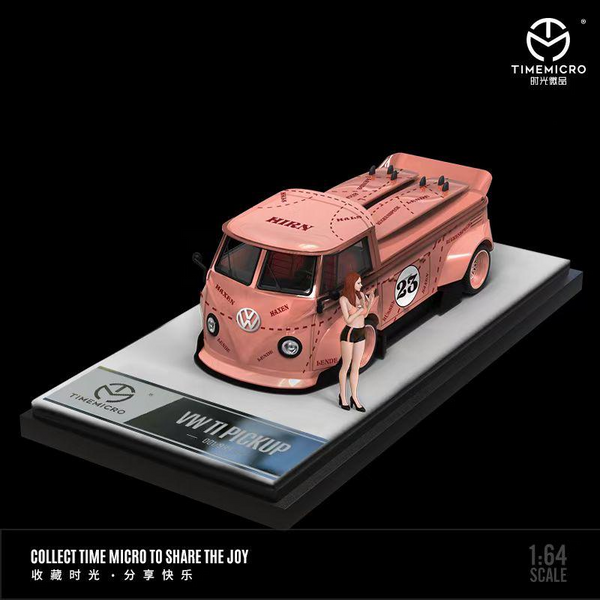 Time Micro - Volkswagen T1 Pickup "Pink Pig" w/ Surfboards & Figure