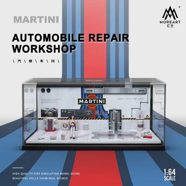 MoreArt - Automobile Repair Workshop Diorama "Martini"