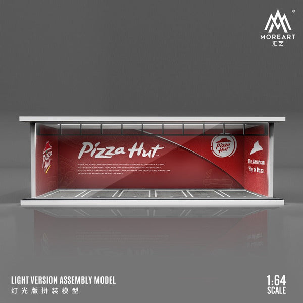 MoreArt - Pizza Hut Parking Lot Scene Diorama w/ Led Lighting