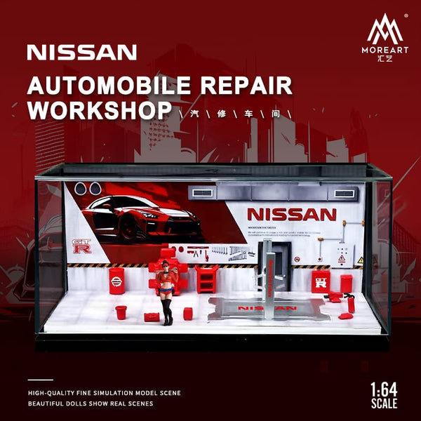 MoreArt - Automobile Repair Workshop Diorama "Nissan" *Pre-Order*
