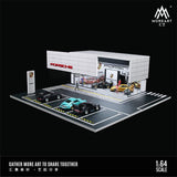 MoreArt - Porsche Car Showroom Diorama w/ Led Lighting *Pre-Order*