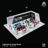 MoreArt - Porsche Auto Show Diorama  w/ Led Lighting