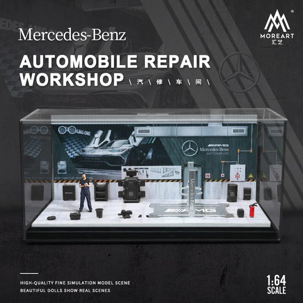 MoreArt - Automobile Repair Workshop Diorama "Mercedes-Benz" *Pre-Order*