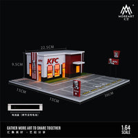 MoreArt - KFC Restaurant Parking Scene Diorama w/ Led Lighting *Pre-Order*