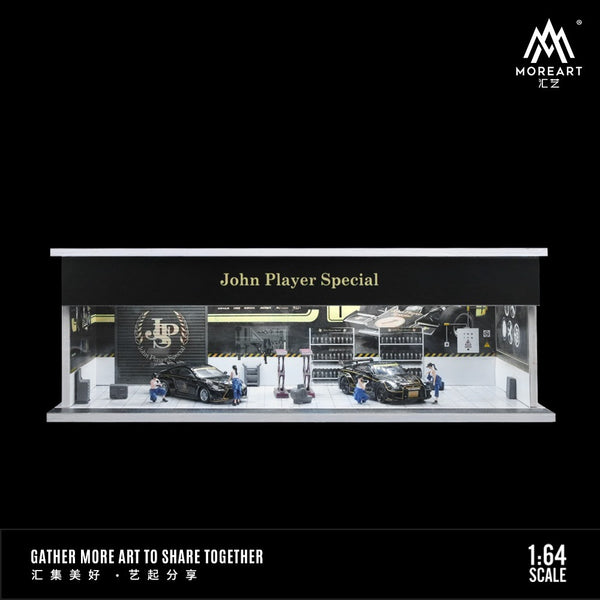 MoreArt - John Player Special Maintenance Workshop Scene Diorama w/ Led Lighting *Pre-Order*