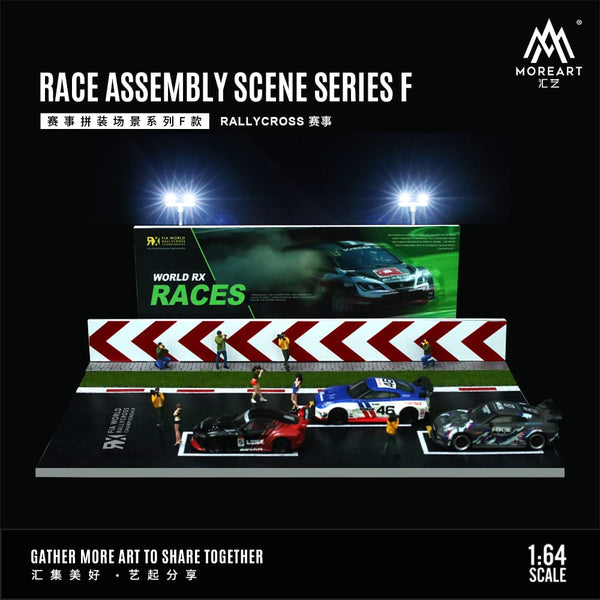 MoreArt - Rallycross Race Assembly Scene Diorama w/ Led Lighting *Pre-Order*