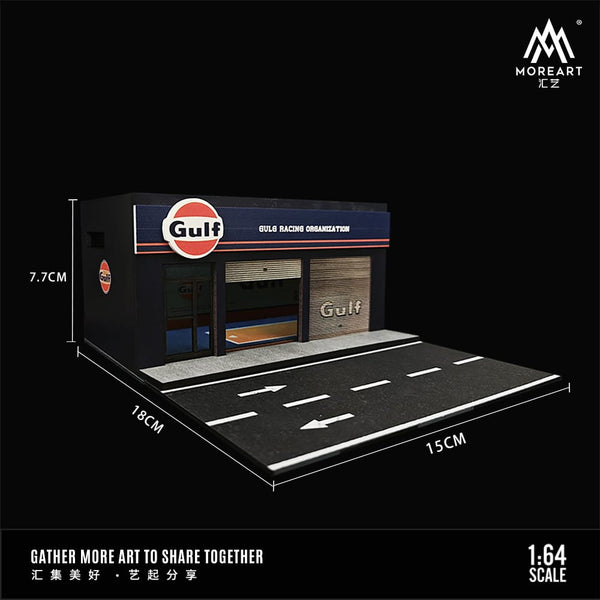 MoreArt - Gulf Maintenance Shop Scene Diorama w/ Led Lighting *Pre-Order*