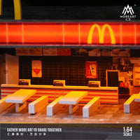 MoreArt - McDonald's Restaurant Parking Lot Scene Diorama w/ Led Lighting *Pre-Order*