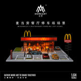 MoreArt - McDonald's Restaurant Parking Lot Scene Diorama w/ Led Lighting *Pre-Order*