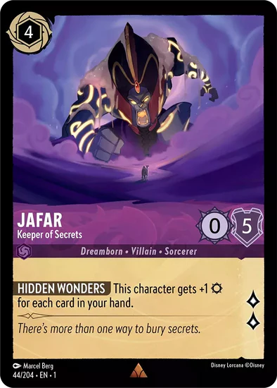 Lorcana - Jafar (Keeper of Secrets) - 44/204 - Rare - The First Chapter