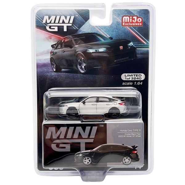 Mini GT - 2023 Honda Civic Type R - Crystal Black Pearl w/ Advan GT Wheels *Chase*