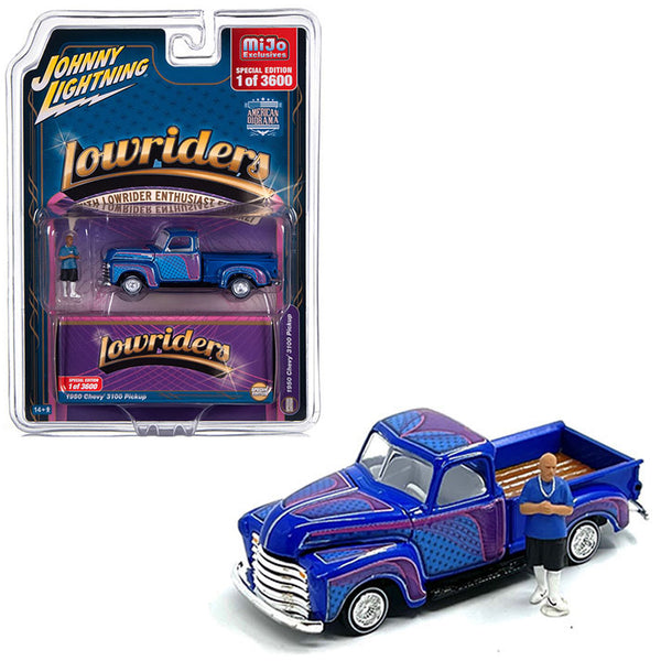 Johnny Lightning X American Diorama - 1950 Chevrolet Pickup w/ Figure - 2024 Lowriders Series