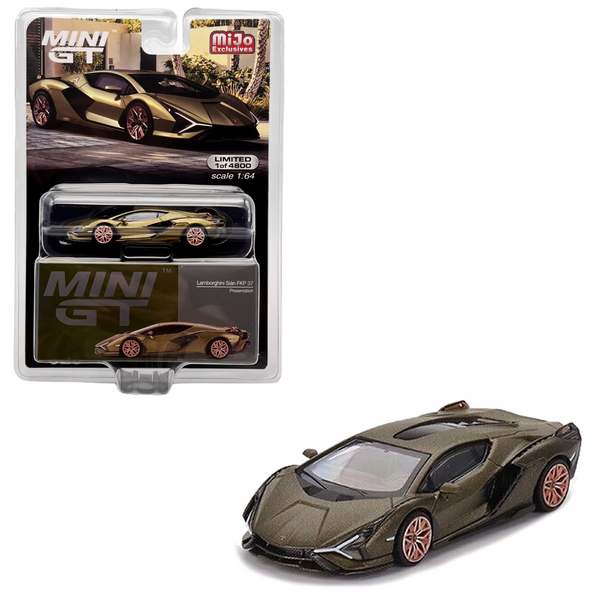 Mini GT - Lamborghini Sian FKP 37 Presentation - Matte Green